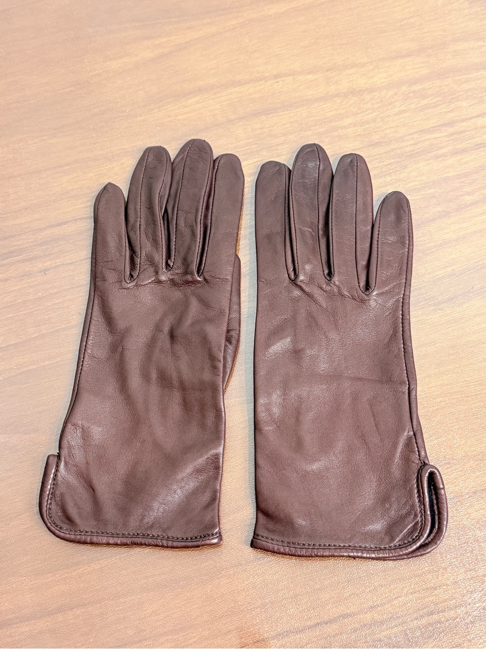 Preston & York Women's Brown Leather Gloves 7.5